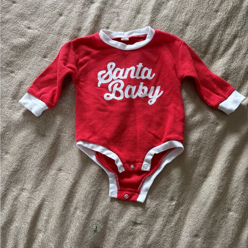 Santa Baby Red Baby One-Piece Bodysuit